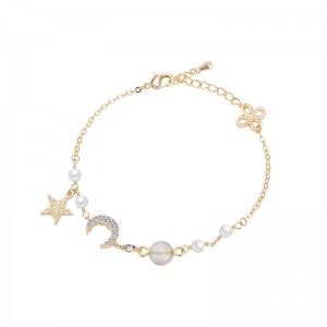 Star Moon Pearl Armbånd