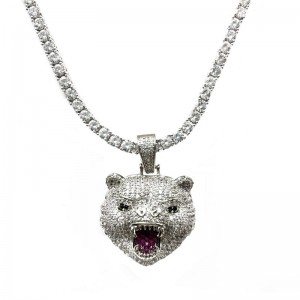 Hip-Hop indlagt Zircon Pendant Tiger Pendant