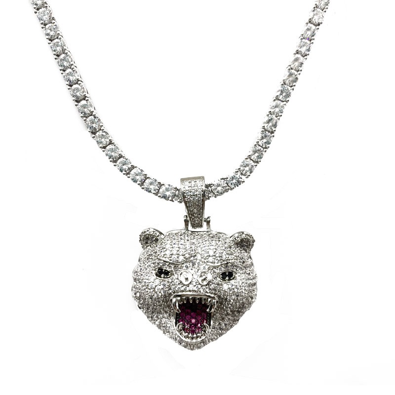 Hip-Hop indlagt Zircon Pendant Tiger Pendant